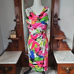 Ralph Lauren Multicolor Floral Midi Dress